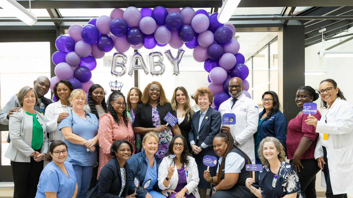 Staff celebrate Baby-Friendly Hospital recertification.