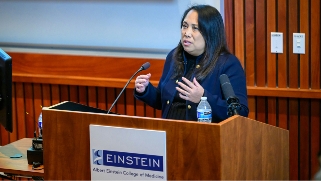 Photo of a woman at a podium