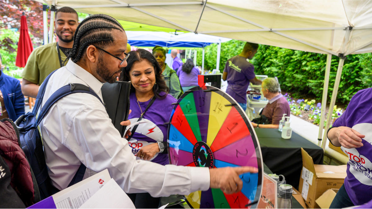 Attendees enjoy interactive exhibits.