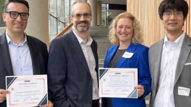 Photo of Evripidis Gavathiotis, PhD, David Shechter, PhD; Kira Gritsman, MD, PhD and Seiya Kitamura, PhD