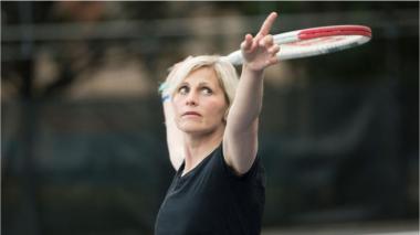 Mary Margaret playing tennis