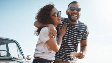 Man and Woman embracing