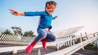 Little kid jumping